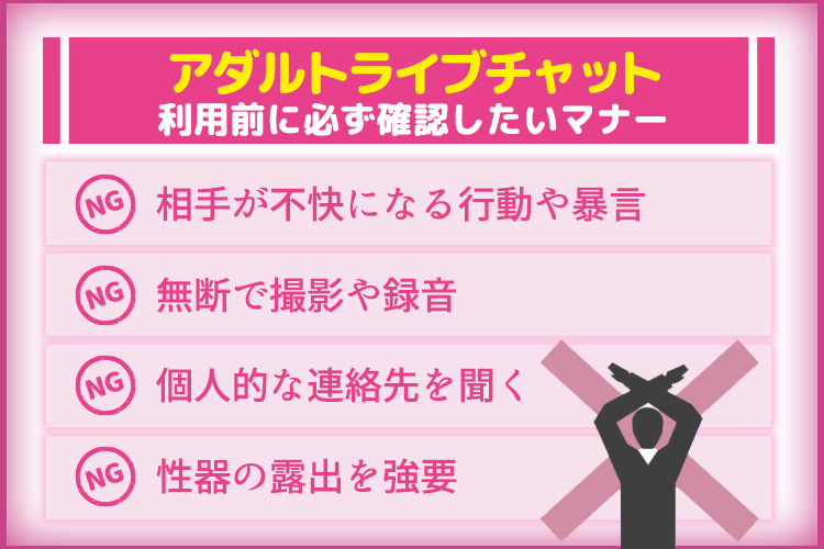 アダルトライブチャット利用前に必ず確認したいマナー