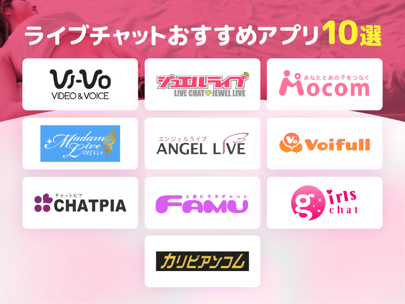 オナ電が楽しめるライブチャットおすすめアプリ10選