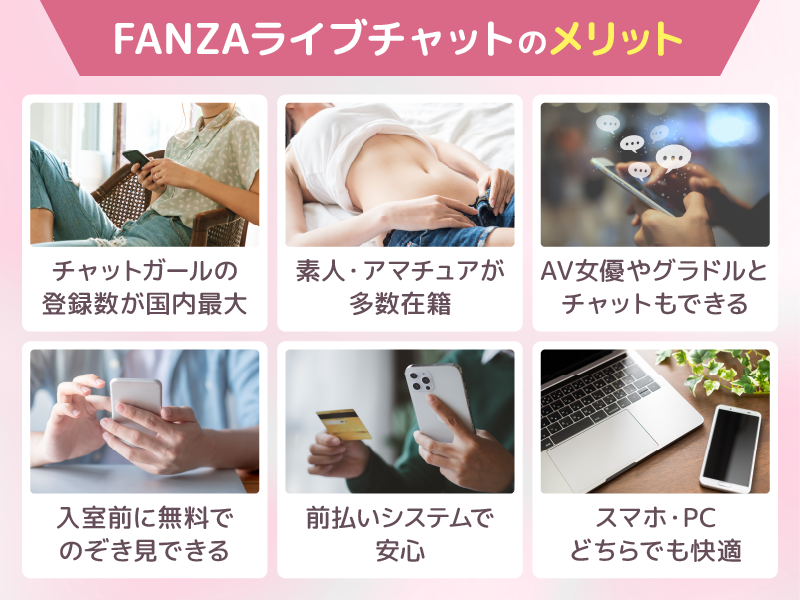 FANZAライブチャット実際に使ってわわかるメリット6つ